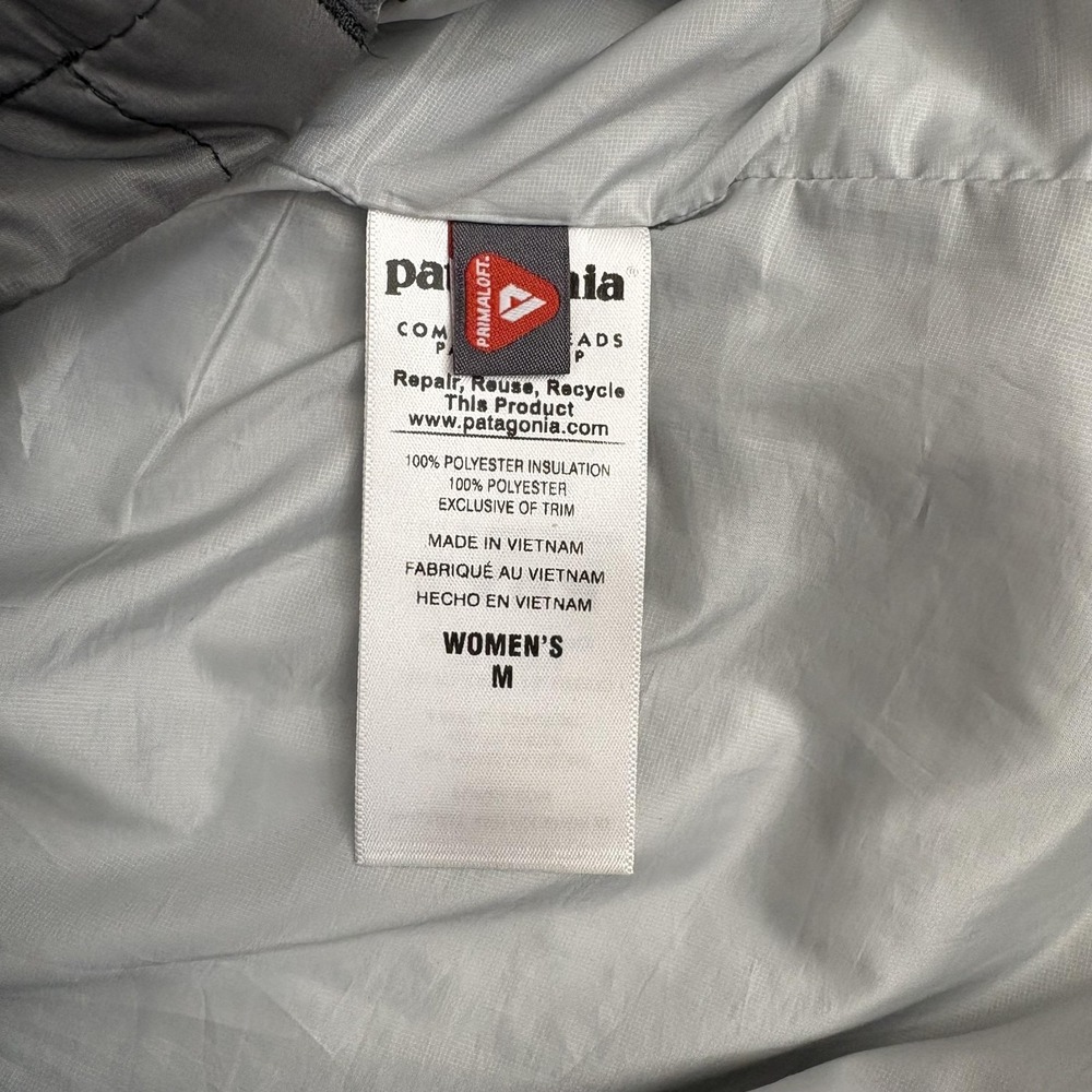 Patagonia Nano Puff Vest M Gray Full Zip Primaloft Antarctica Port Lockroy Patch - Picture 10 of 13